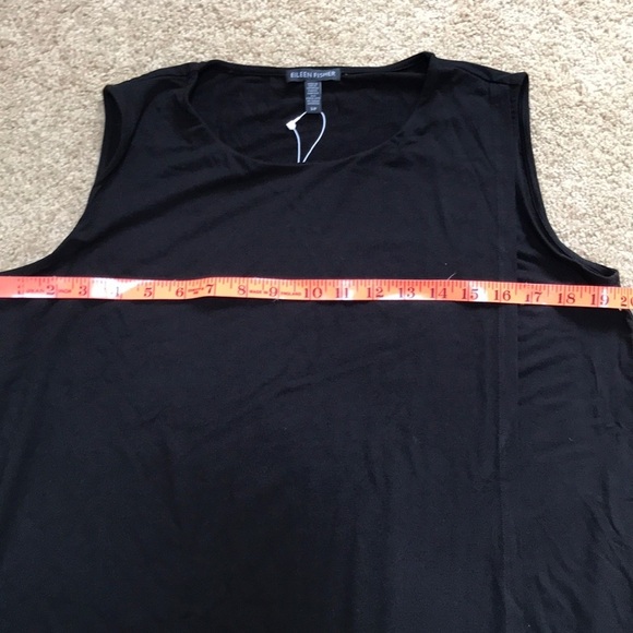 NWT! Eileen Fisher S/P black crew neck float dress - Picture 7 of 8